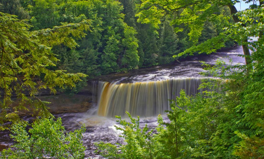 Upper falls on the Tahquamenon River